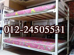 metal bunkbed , double bed